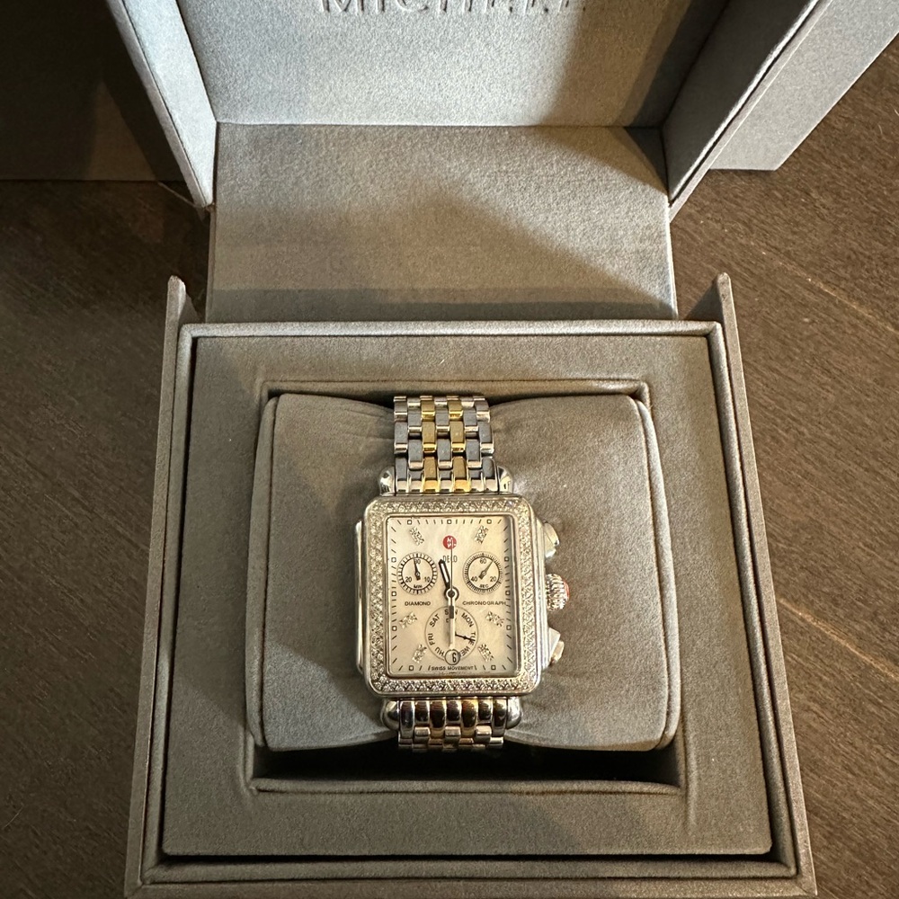 Michele Two-Tone Deco Chronograph Watch